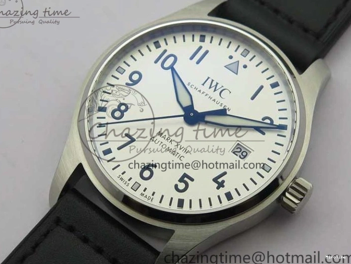 MIROTIME 0226 MARK XVIII IW327002 SS FKF 1:1 Best Edition White Dial On Black Leather Strap Affordable 7121